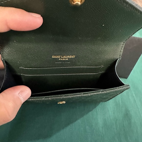 Saint Laurent Dark Green Leather Wallet - Picture 3 of 4
